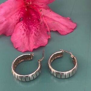 Milor sterling silver hoop earrings